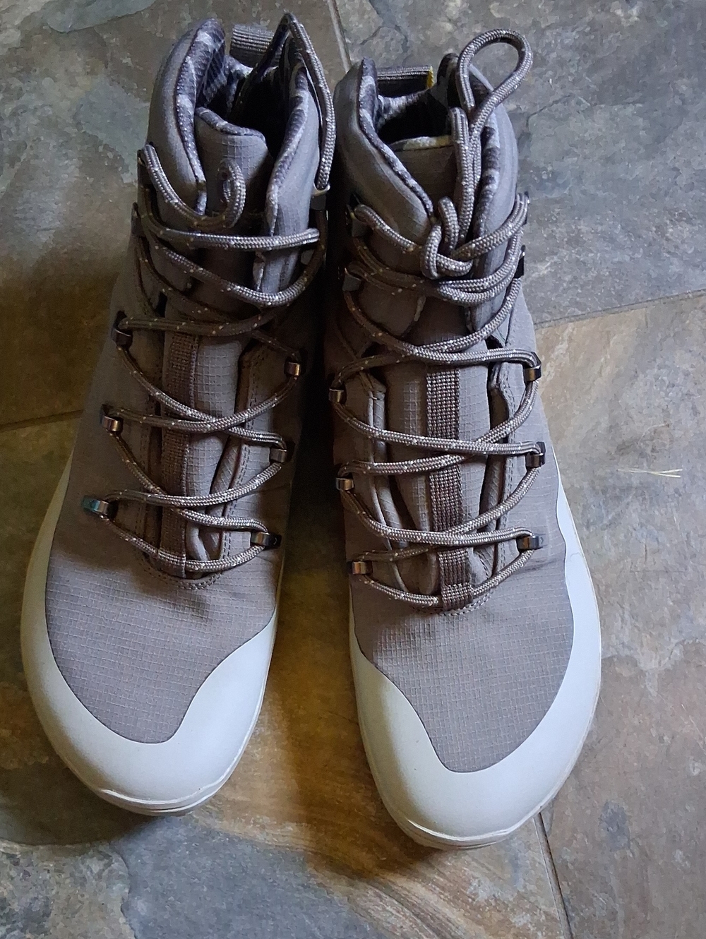 Vivo Barefoot Grey Lace-Up High-Top Boots